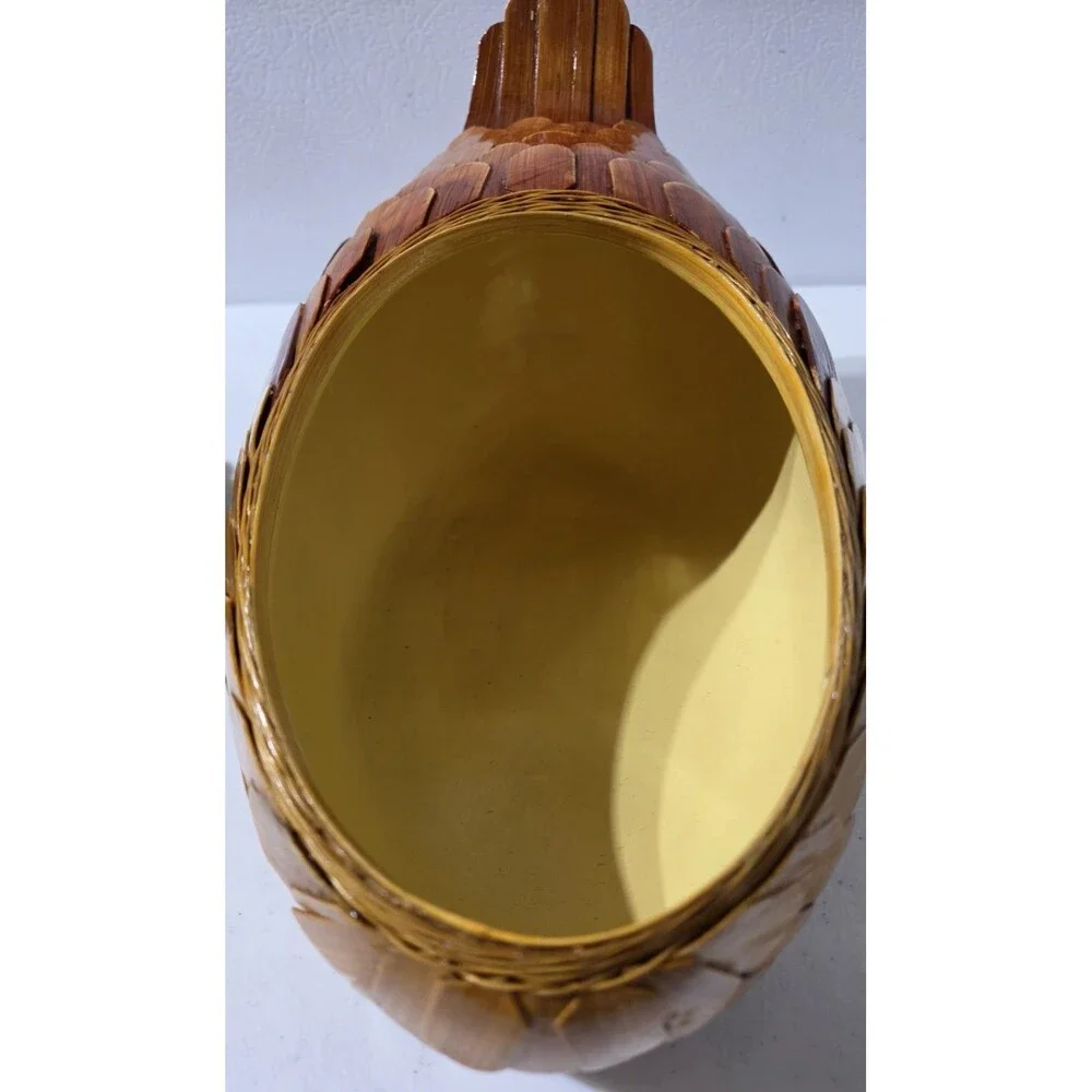 Vintage Chinese Zhejiang Wicker Wood Duck Storage Basket